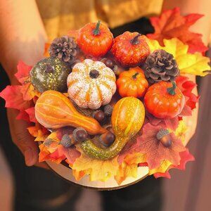 50 PCS Artificial Pumpkins and Gourds Se